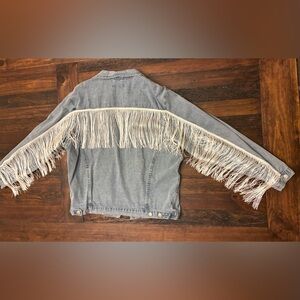 Denim Fringe Jacket